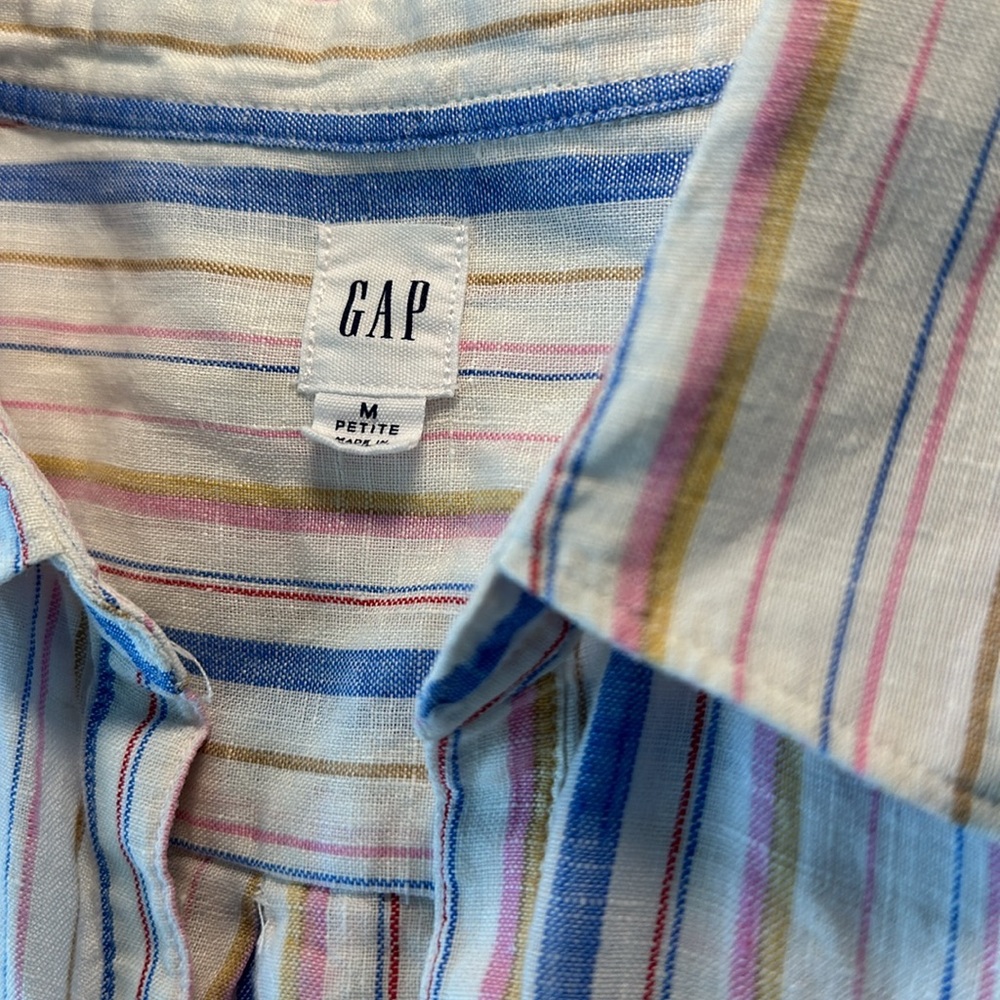 Gap Multi Stripe Linen Tunic - Picture 4 of 5